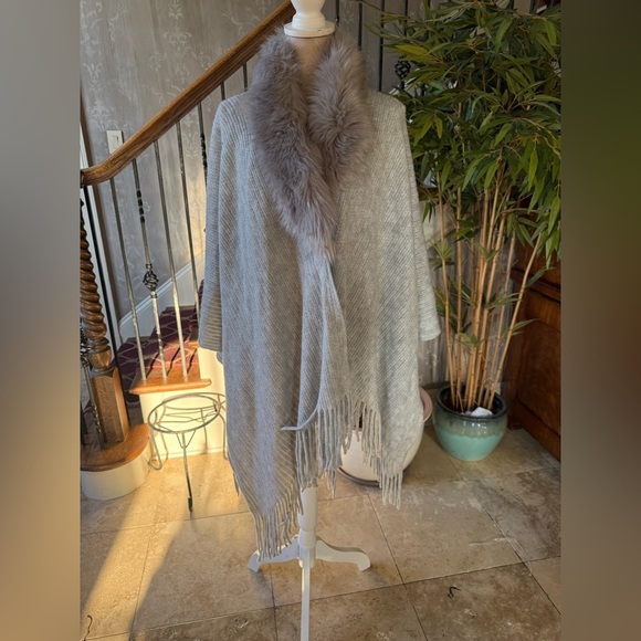 MIXIT ladies sweater wrap photo for a collar ONE  SIZE NWOT gray - Picture 10 of 10